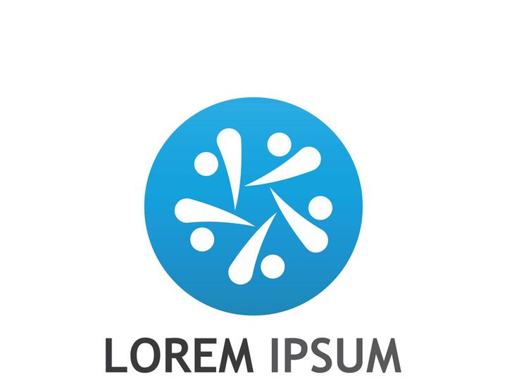 People social community logo design with creative idea