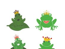 King frog logo icon template design vector illustration