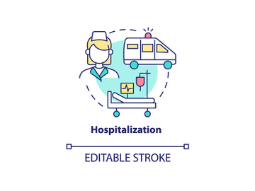Hospitalization concept icon preview picture