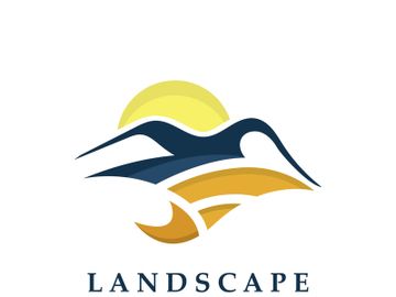 Mountain Nature Landscape Logo design Template Illustration preview picture