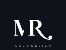 Luxury letters MR , RM , M , R with an elegant, modern and unique monogram. Logo for business card , business , brand , company.