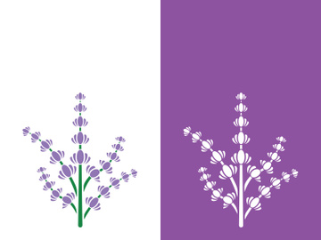 Fresh lavender flower logo vector flat design preview picture