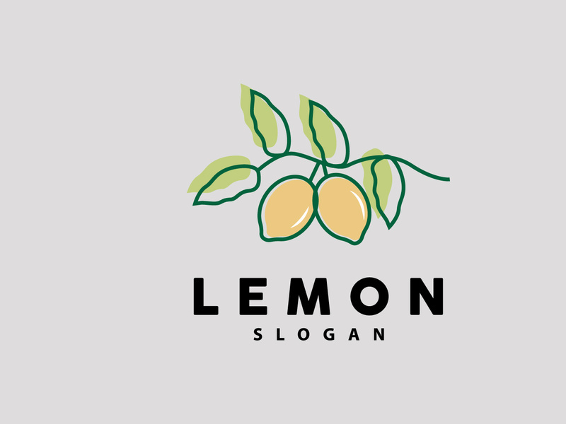 Lemon Logo, Luxurious Elegant Minimalist Design