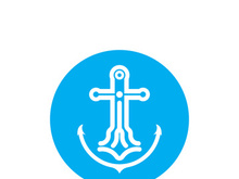 Anchor logo icon boat ship marine navy design vector