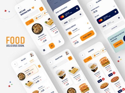 Food App UI Kits - Light