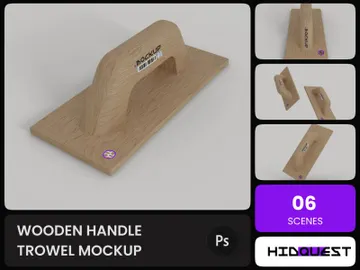Wooden Handle Trowel Mockup preview picture