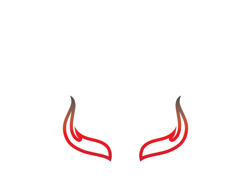 Devil horn Vector icon design illustration Template