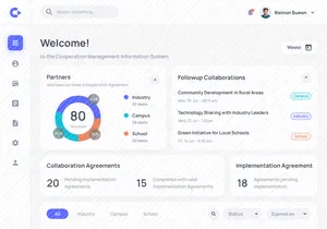 Comains - Collaboration Management Information System Landing Page
