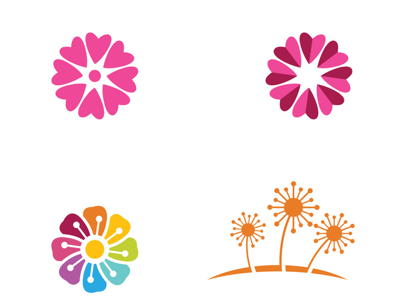 Flower icon design illustration