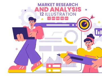 12 Market Research and Analysis Illustration preview picture