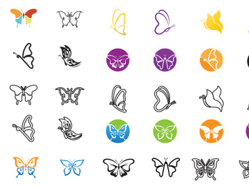 Butterfly icon vector element logo design preview picture