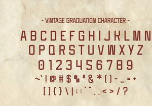 Vintage Graduation - Modern Font