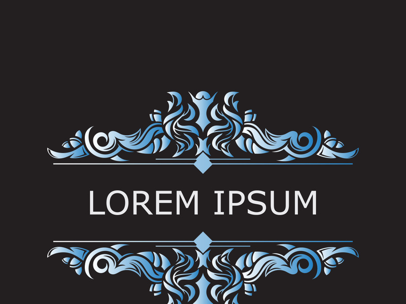 Luxury Logo template flourishes elegant ornament Fashion vector illustration