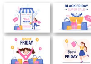 10 Black Friday Give Big Discount Illustration