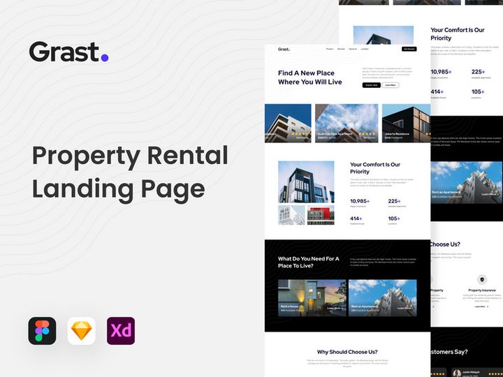 Grast - Property Rental Landing Page