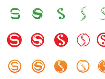 S letter icon logo vector element preview picture