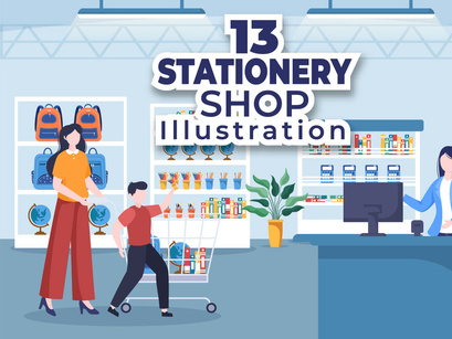13 Stationery Set Illustration