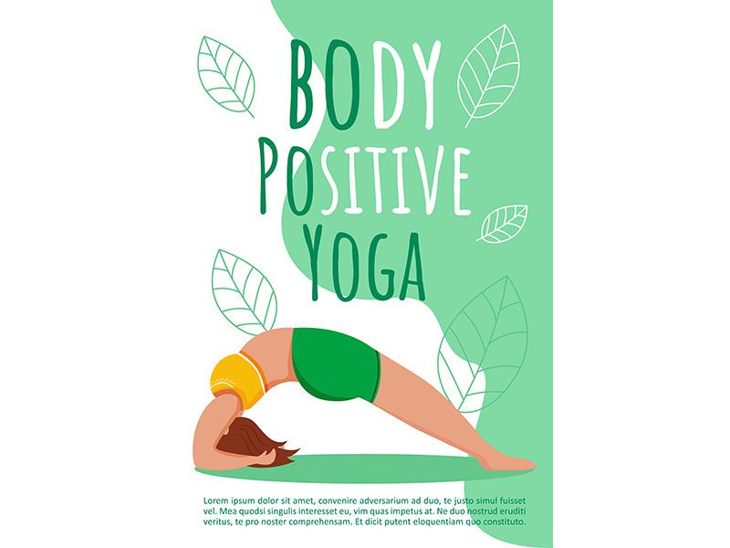 Bodypositive yoga brochure template