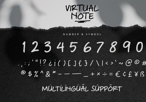 Virtual Note - Handwritten Font
