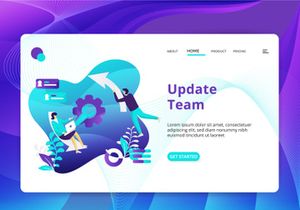 Team Work set Illustration