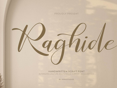 Raghide Script Font