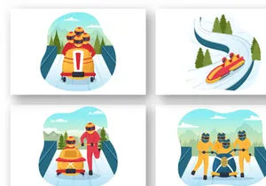 11 Bobsleigh Sport Illustration