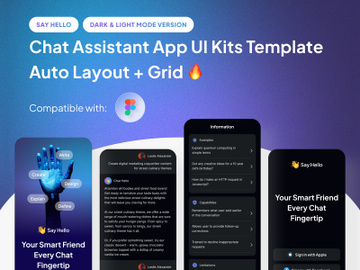 Say Hello - Smart Chat Assistant App UI Kit preview picture