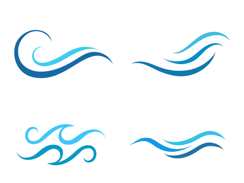 Water wave icon vector