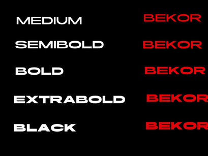 Bekor- Condensed Font Family