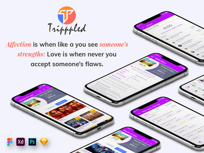 Tripppled-Movie Booking Mobile App UI Kit