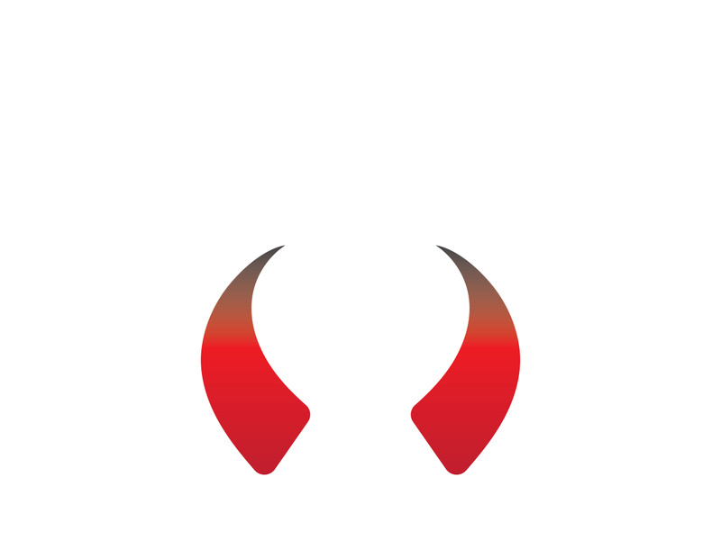 Devil horn Vector icon design illustration Template