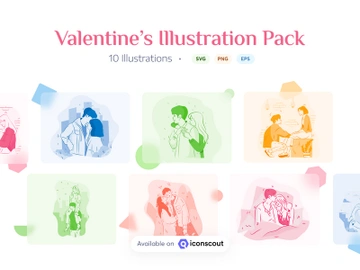 Iconscout Valentine illustrations pack preview picture