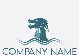 Dragon logo art illustration