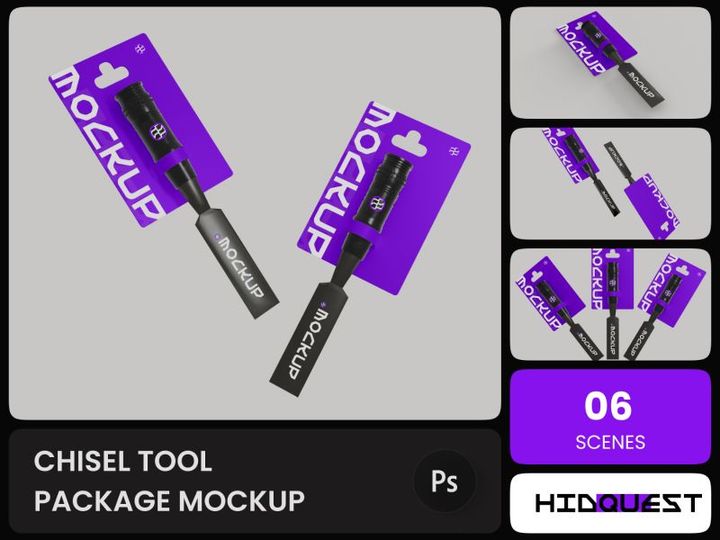 Chisel Tool Package Mockup