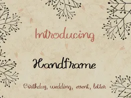 Handframe – Raw Handwritten Display Font preview picture