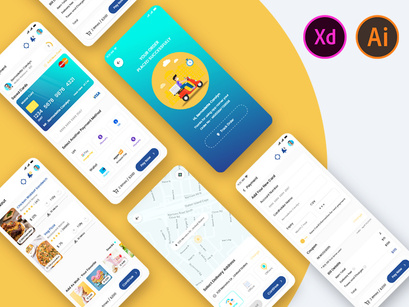 Product Cart, Checkout and Payment Mobile App UI Kit