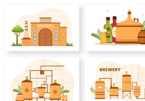 10 Beer Brewery Illustration