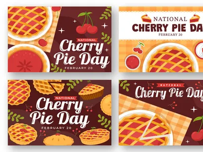 14 National Cherry Pie Day Illustration