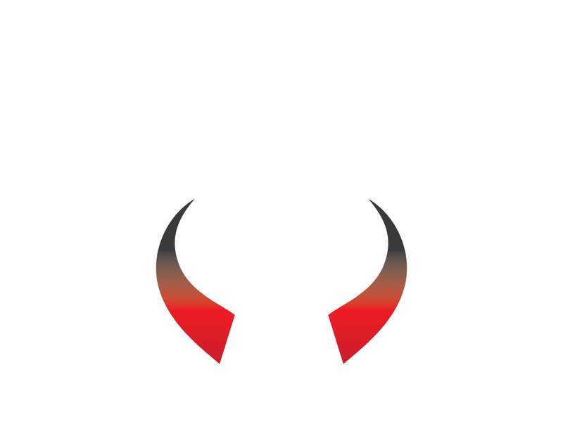 Devil horn Vector icon design illustration Template