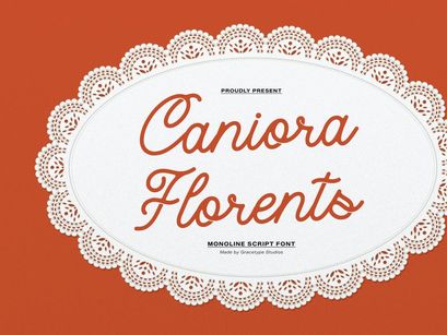 Caniora Florents | Monoline Script Font