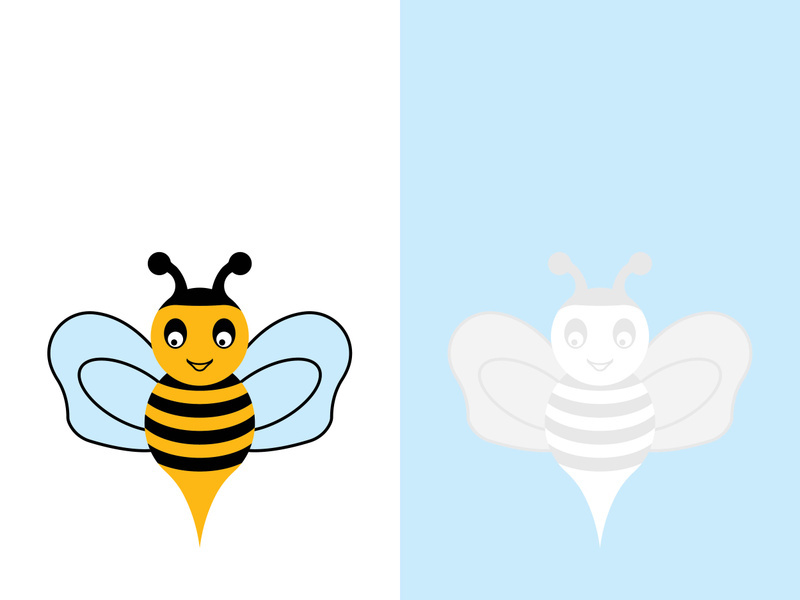 Bee logo vector icon illustration design