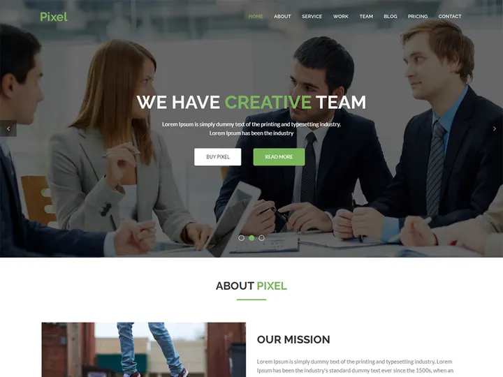 Pixel Material Design Agency Website Template
