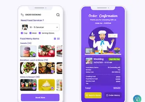 Booking Catering Services Mobile App UI Kit