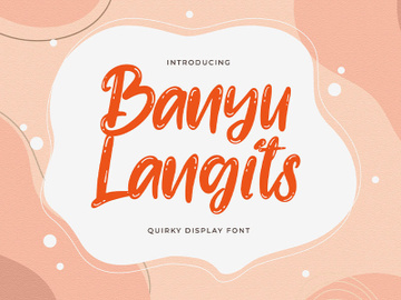 Banyu Langits - Quirky Display Font preview picture