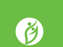 Leaf logo green nature vector image