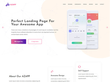App Landing Page Template preview picture