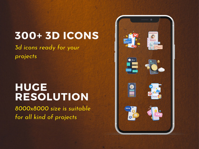 3D Mobile Icon in High Resolution