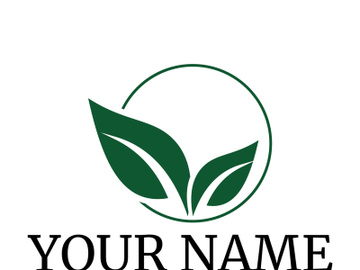 Green leaf logo design vector illustration preview picture