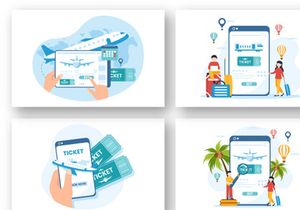 11 Online Travel Ticket Store Illustration