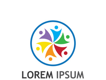 People social community logo design with creative idea preview picture